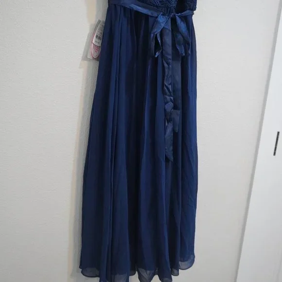 Girls (Juniors) Formal Blue Lace Dress - Size 12 - Picture 7 of 11